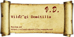Világi Domitilla névjegykártya